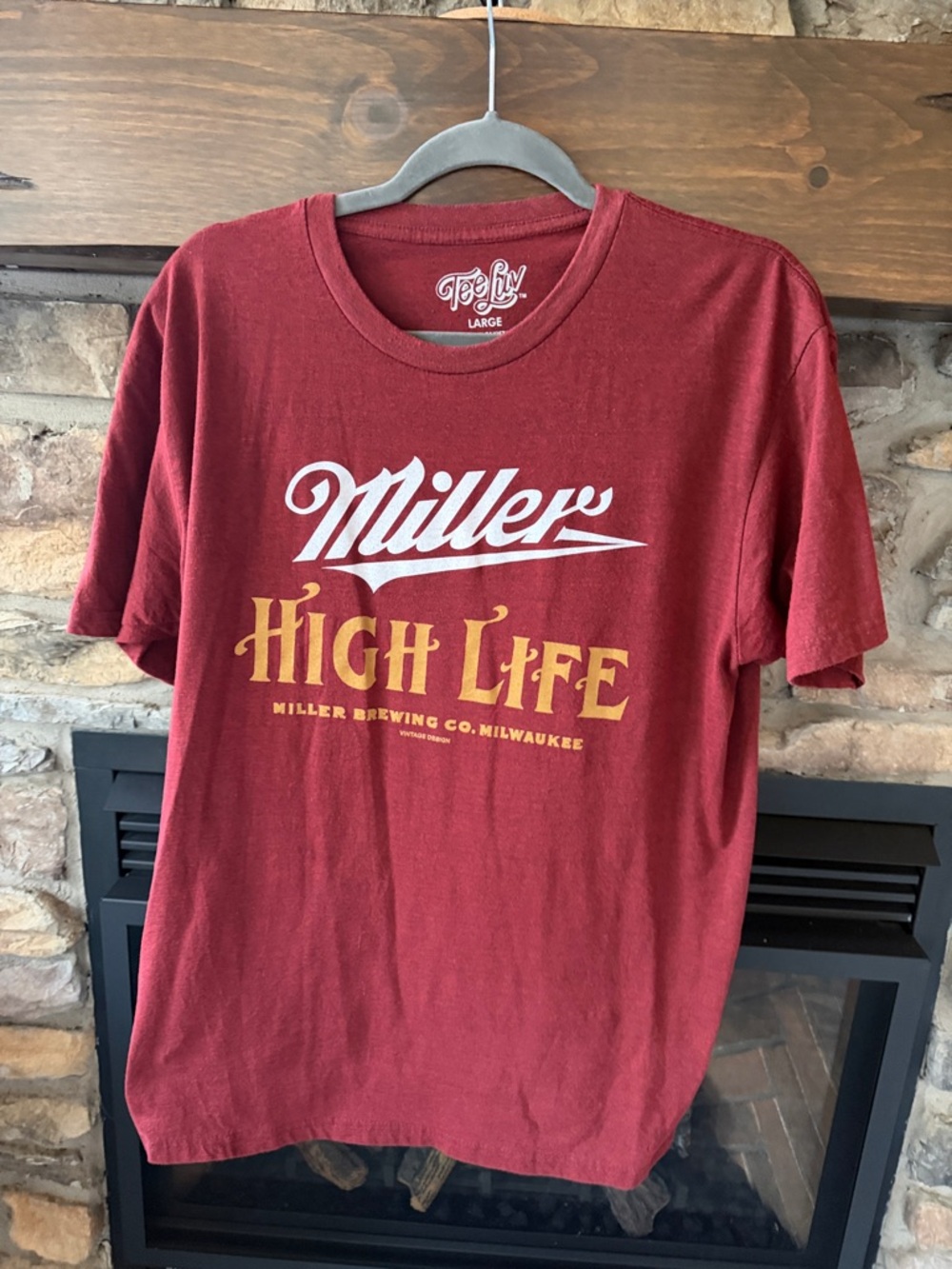 Miller High Life Men's Red/orange Graphic Tee - Large